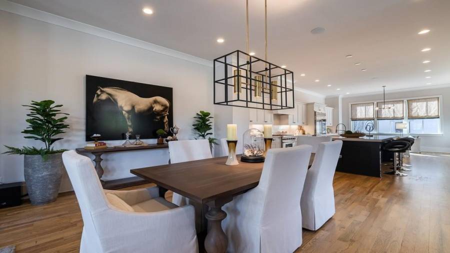 View from Dining room toward Kitchen on the main level.