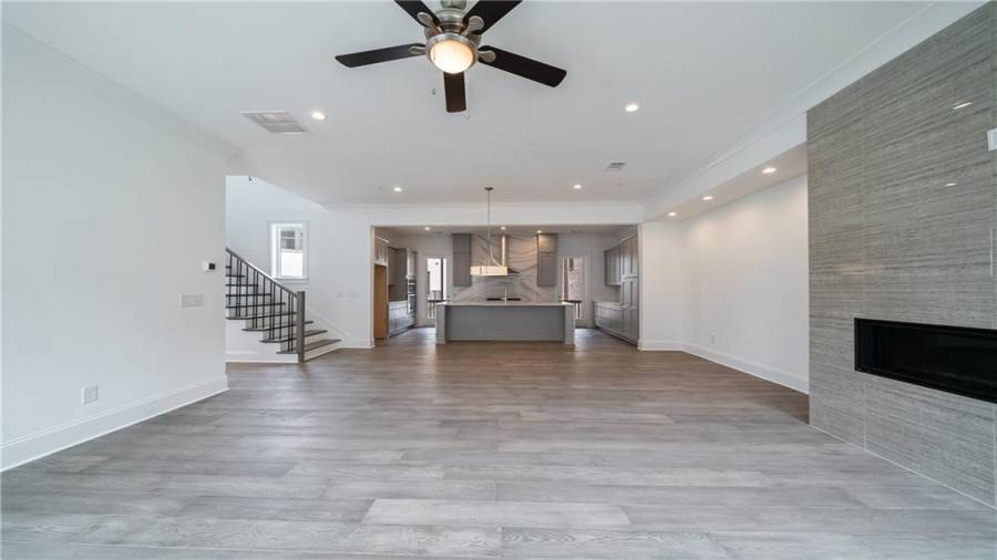 Views right into the gourmet kitchen