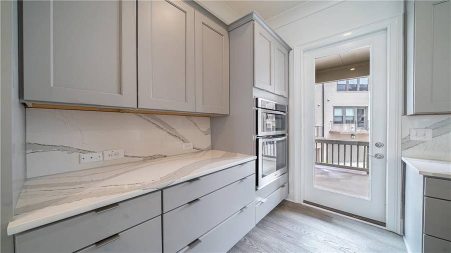 Straight outside to your deck