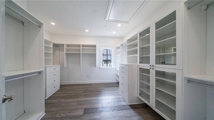 Large closet with organization built in
