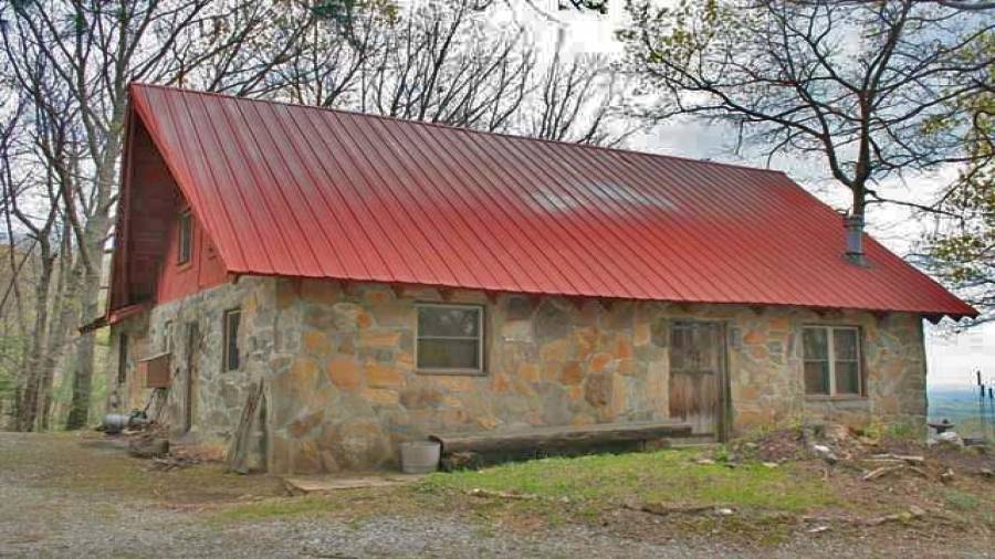 The stones were gathered right here on the property