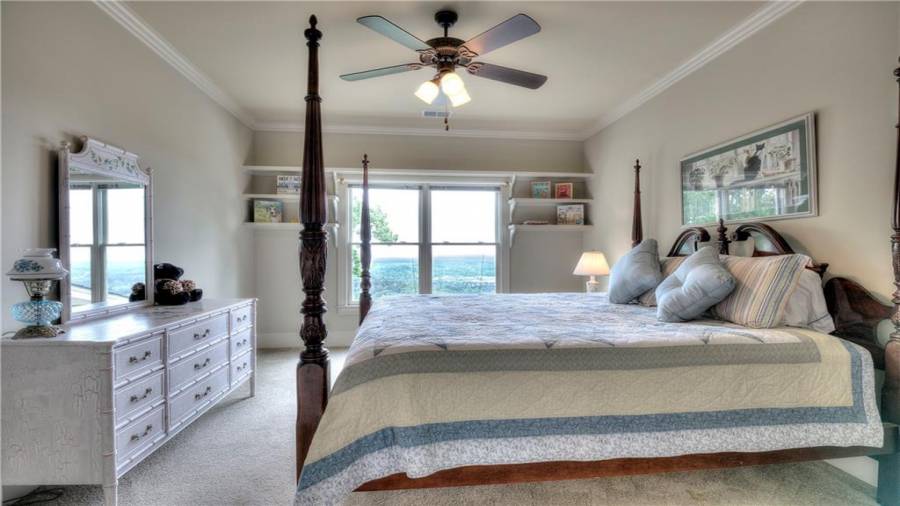 Secondary Bedroom with built-in shelves