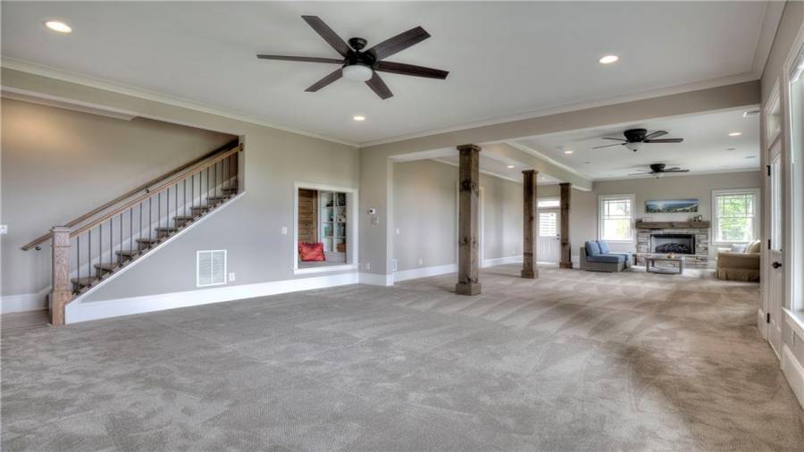 Terrace level recently finished - all brand new. Exterior door to the left side of the home.