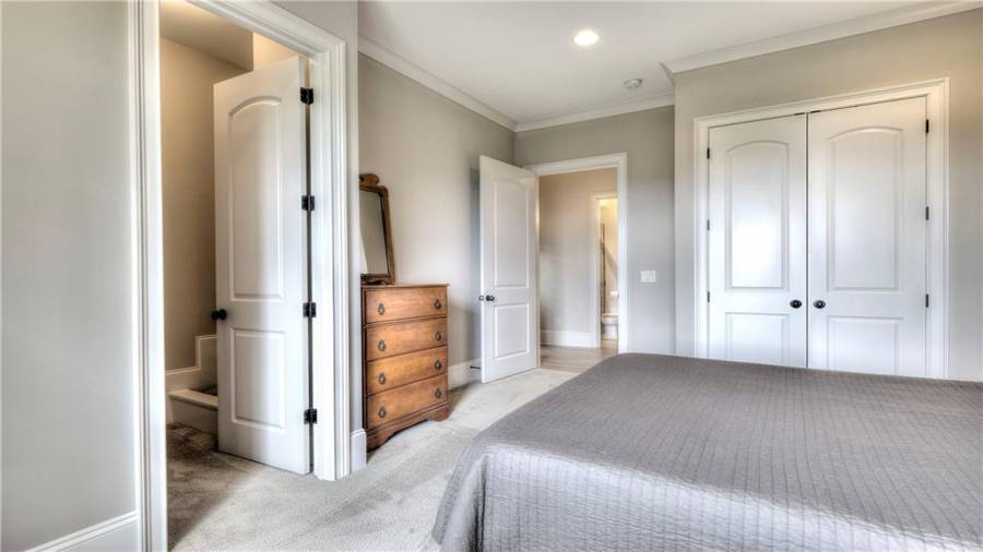 Walk-in Closet and the full bathroom is right across the hall.