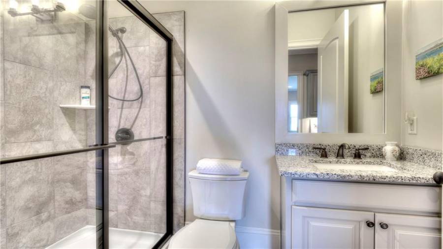 Full bathroom with shower on Terrace Level