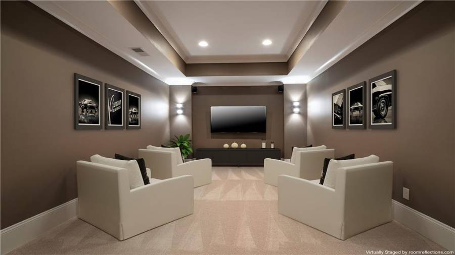 Virtually staged moved theater