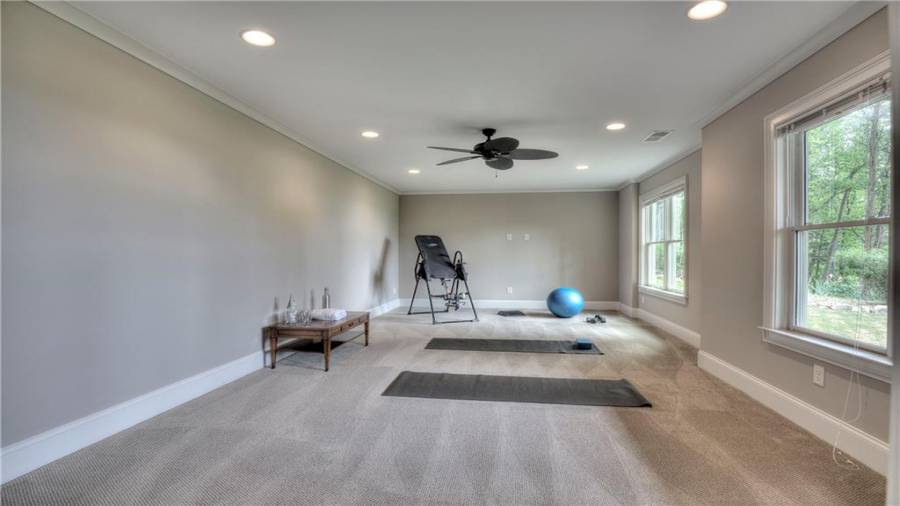 Room for all your gym equipment and more. Already fit and buff?Perfect Playroom, Art Studio, Game Room, Sewing or Quilting space, Home Office or Library.