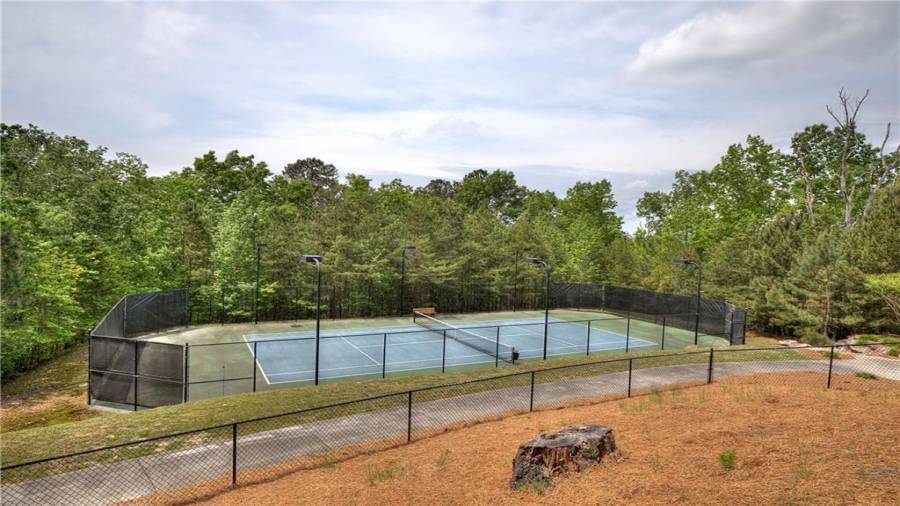 Waterside lighted Tennis Court