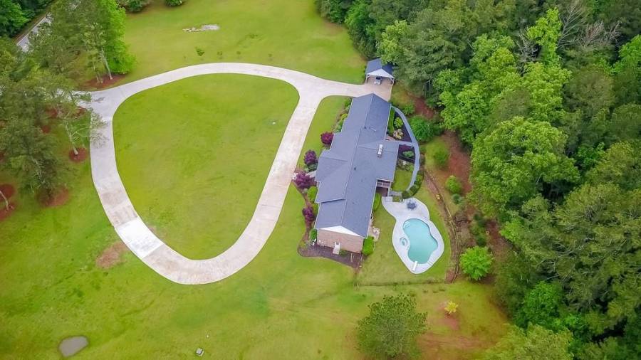 Aerial view of the property