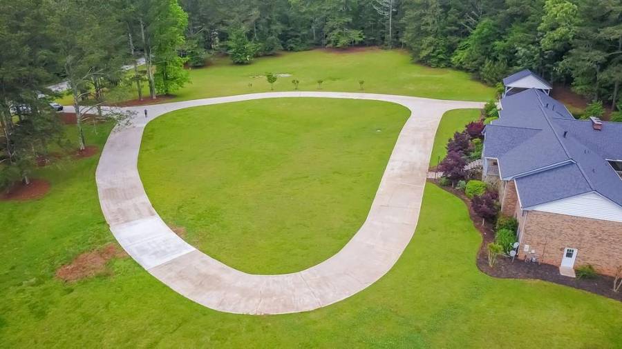 Aerial view of the property