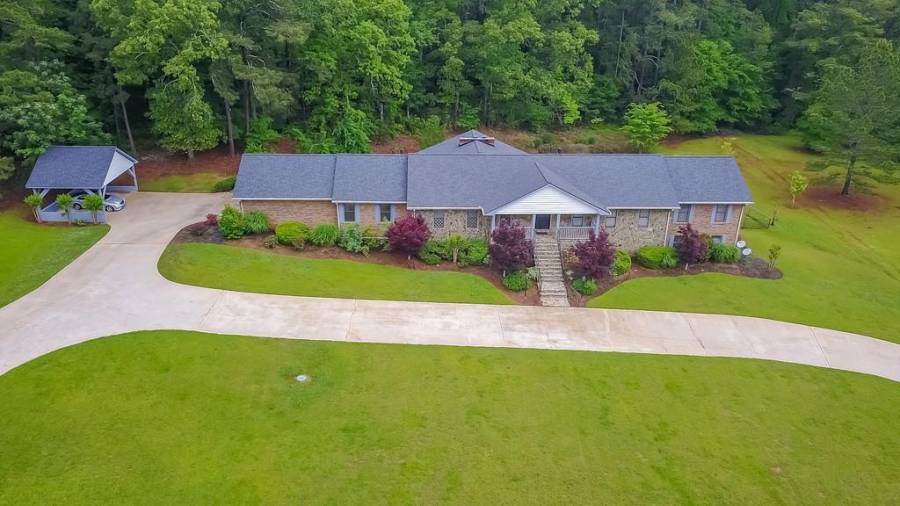 Aerial view of the property