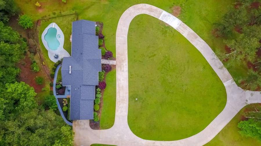 Aerial view of the property