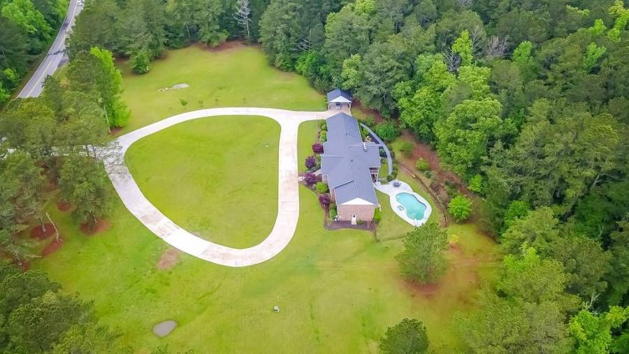 Aerial view of the property