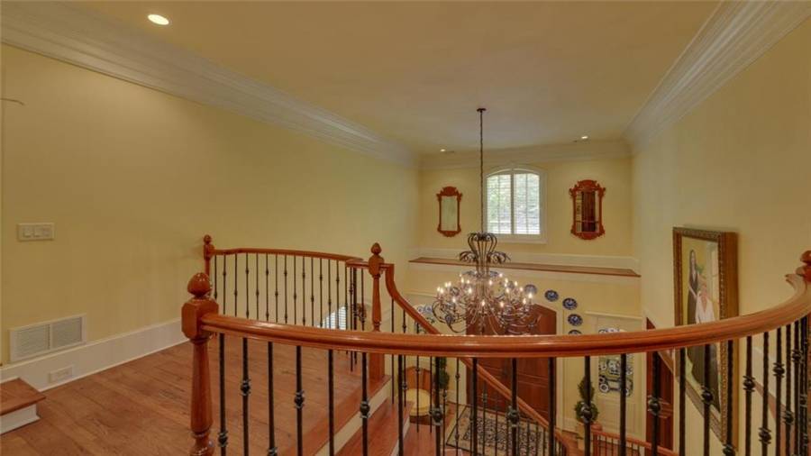 Staircase to the upper level.