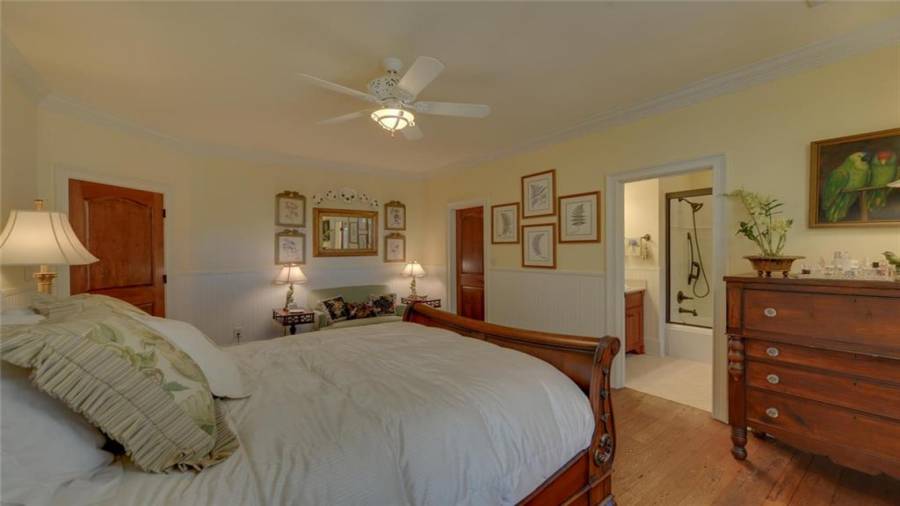 One of two bedroom suites on the upper level.