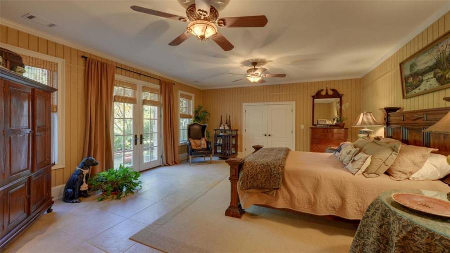 Private guest suite in the terrace level with large walk-in closet.