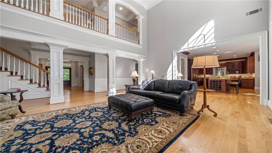 The kitchen is right there!  You can easily have a conversation from the kitchen to the family/great room!