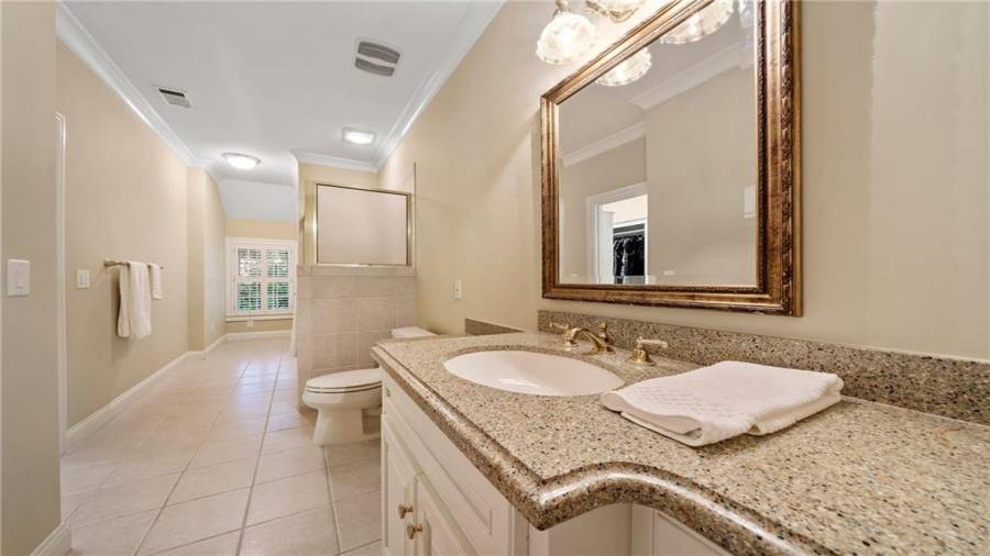 Full bath....on the left side is a large walk in closet and the sitting room.