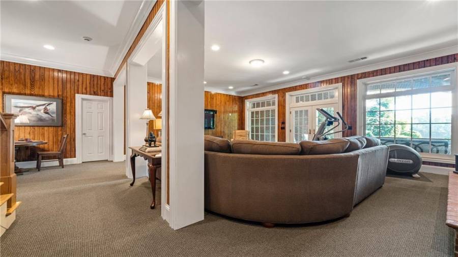 This view shows you the wall of windows on the right side...which leads to a lovely terrace.