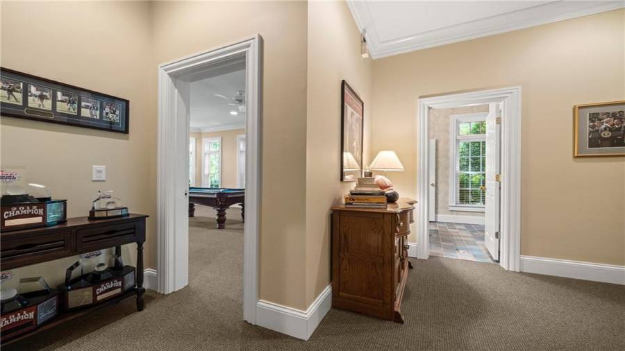 Entrance on the left side is the pool room and on the right side is a full bath.  This could easily become an additional bedroom suite.
