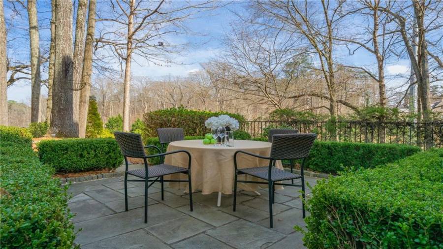 Throughout the back of the property there are several terraces that offer perfect spots to take advantage of the lovely surroundings.