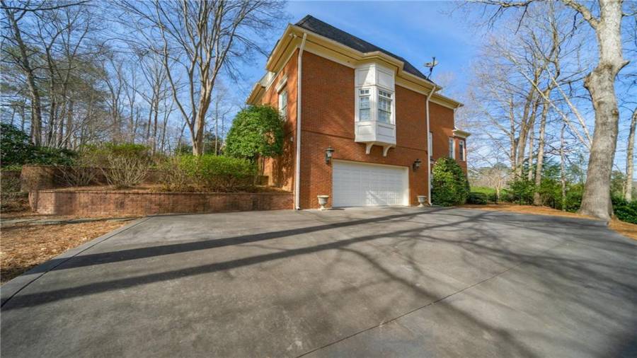 Close up view of the lower level garage and parking space.