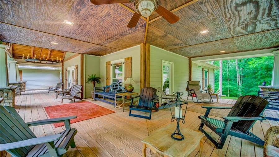 Massive, deep front porch