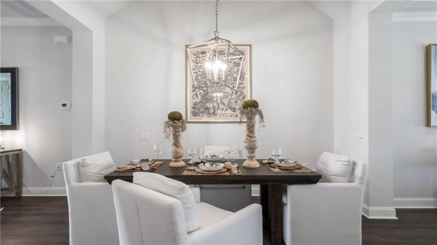 Large Dining Space is Open to the Kitchen and Family Room.  Easy to Serve Friends and Family.....