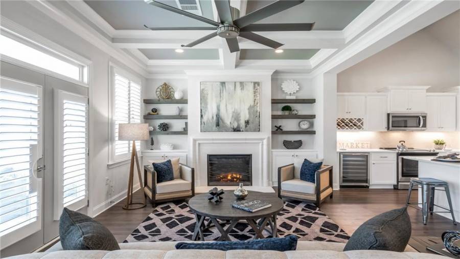 The Greatroom is open to the Kitchen and Dining Room.  Such a great floor plan.......