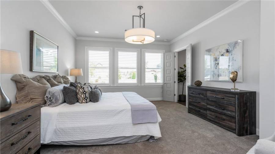 Light and Bright Master Bedroom offers tons of space and Light!
