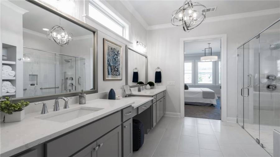 Refined Finishes offer Upscale Spaces.  This Bath has it all!