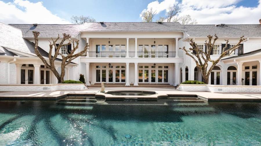 Back of Home and Pool - Virtually Edited to Dove White