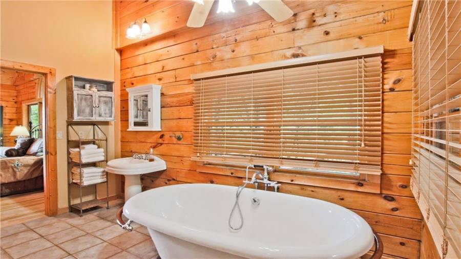 One could soak for hours in this relaxing tub.