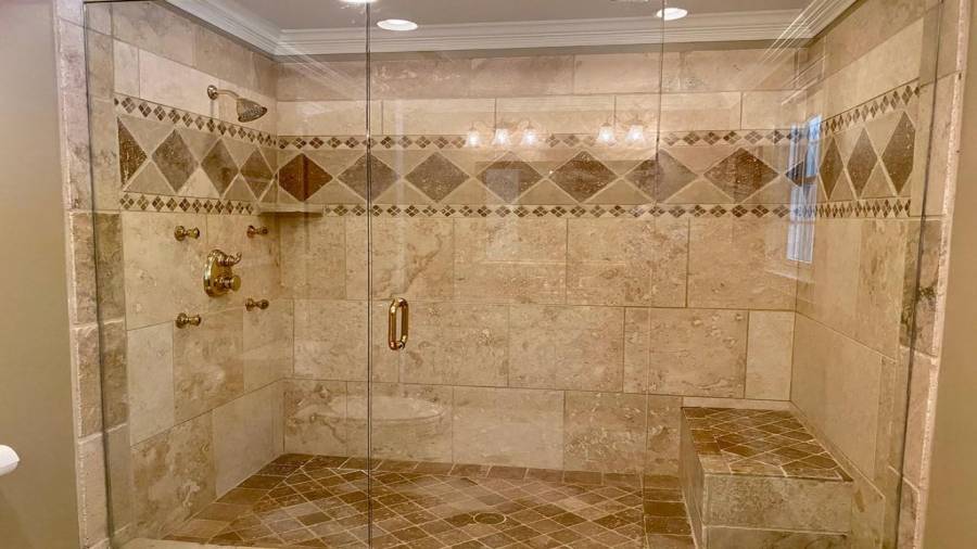 Please note the multi headed shower for this Upstairs Bath #1