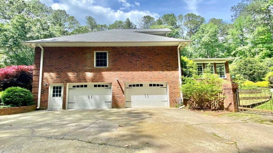 The Driveay access area to the lower level garage parking