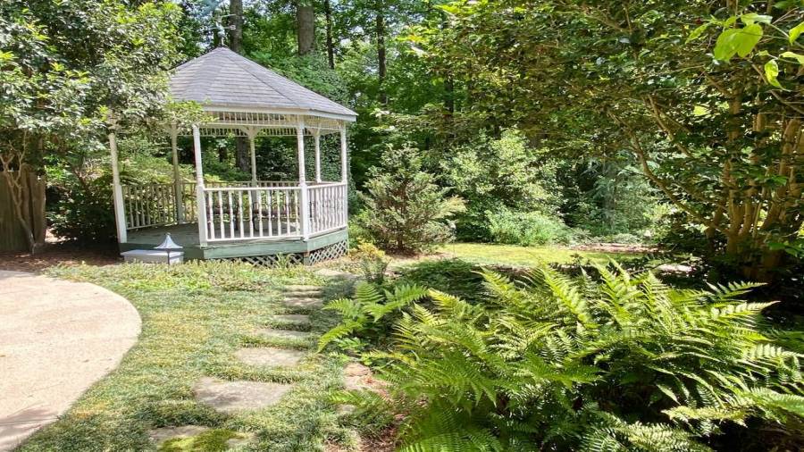 The Gazebo by the Pool overlooking some of the Flora