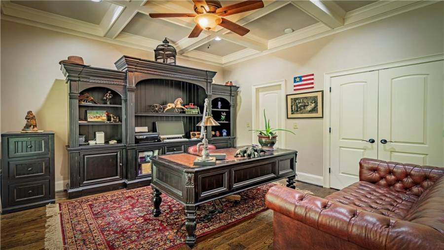 Bedroom on main level currently used as an office.