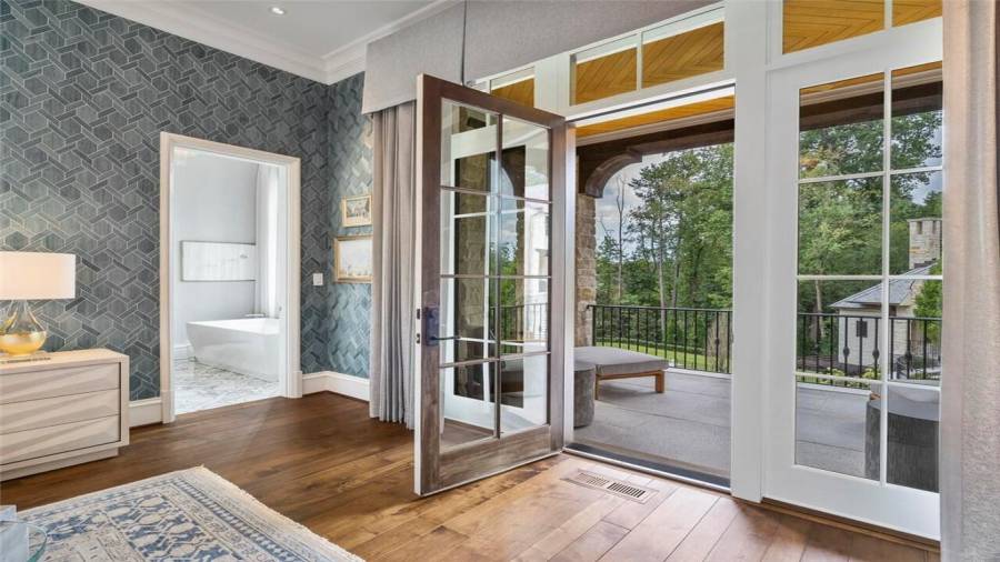 Step out to the private outdoor patio.