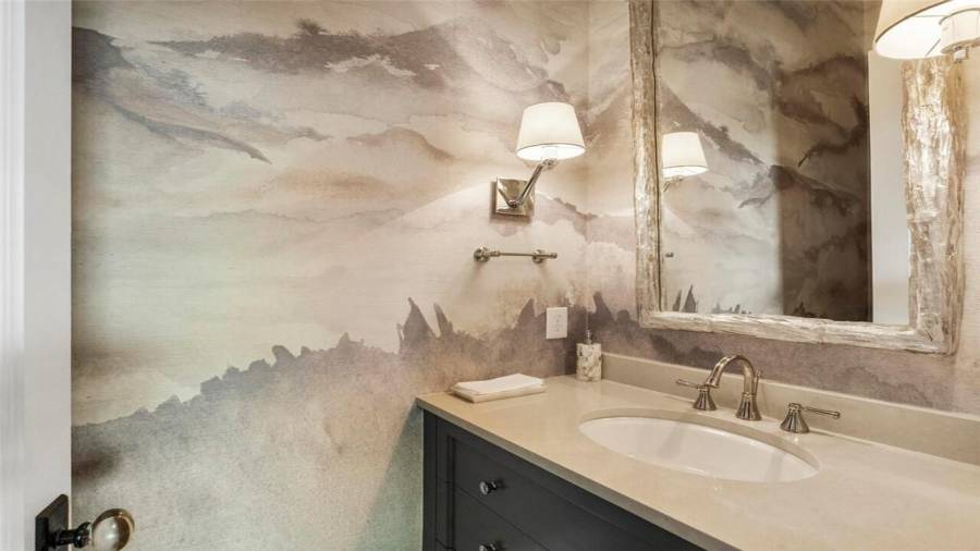 Beautifully designed half bath.