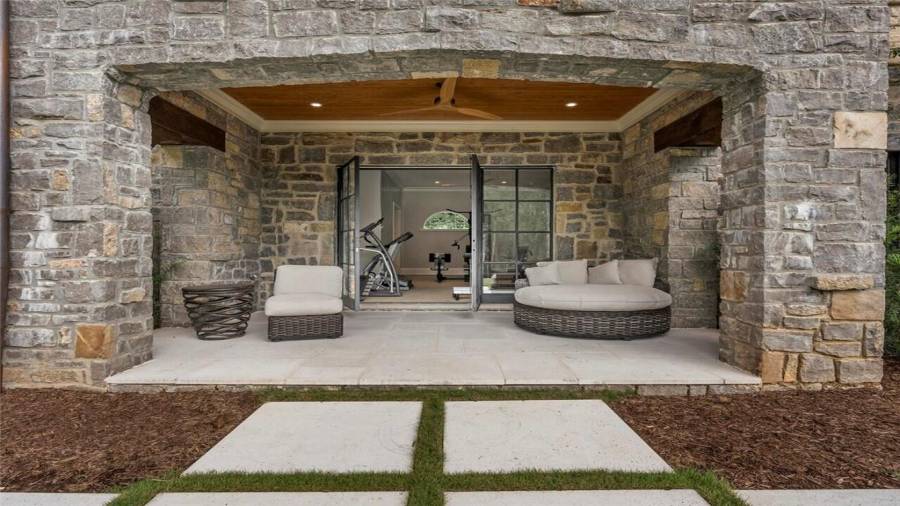 Relax after a workout on the terrace patio.