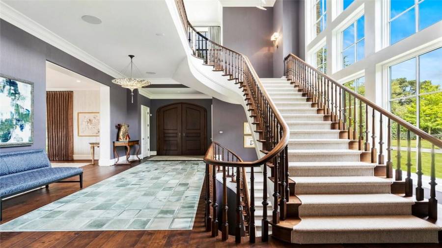Main stair down to terrace level entertaining space.