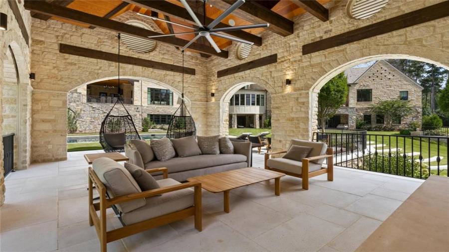 Covered space for outdoor relaxation.