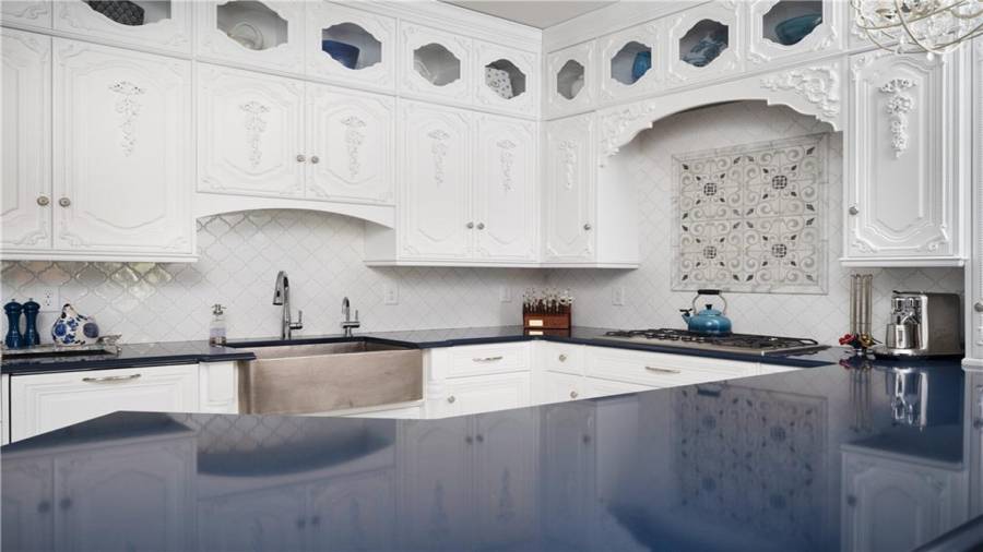 Custom Marble Countertops in Basement