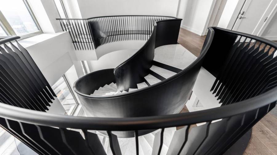 Grand Staircase Landing on Second Living Level.