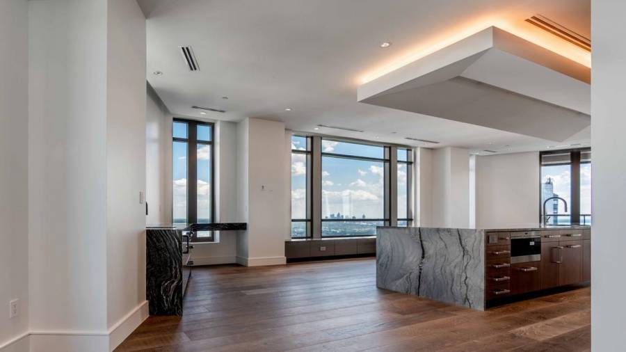 Kitchen with Views Southeast from Window Seat and Wet Bar.