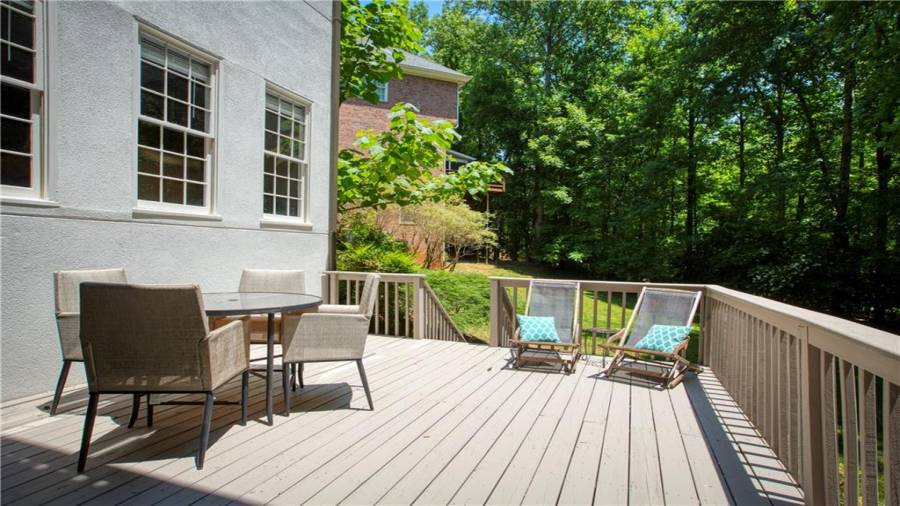 Lower deck for additional outdoor entertaining.