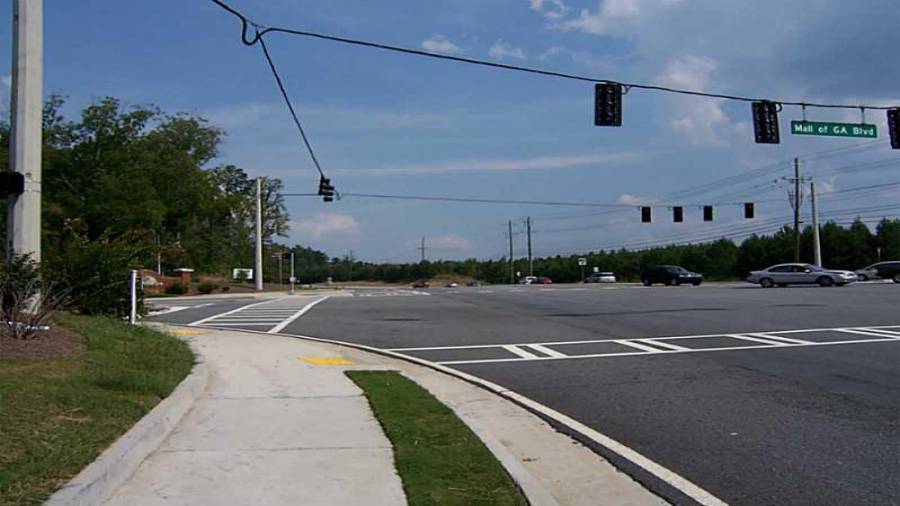3053 Gravel Springs Rd site includes all utilities plus curb cuts on Cedar Glade Lane and Gravel Springs Rd / SR 324 - Intersection of SR 324 / Gravel Spring Rd, Mall of Ga Blvd, & Cedar Glade Ln