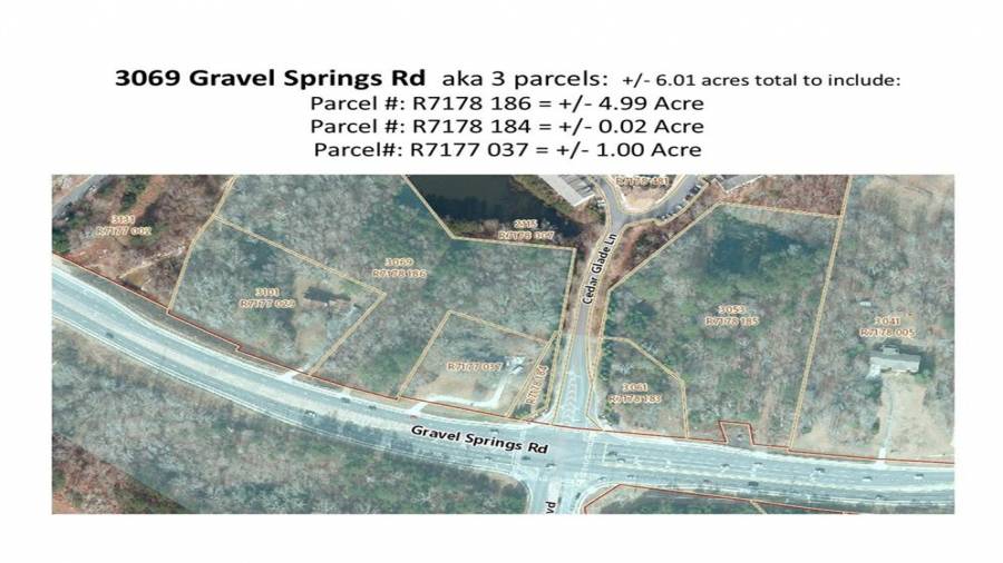3053 Gravel Springs consists of two parcels
