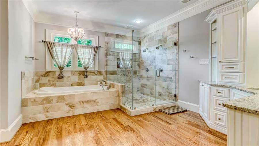 Custom finish master bath