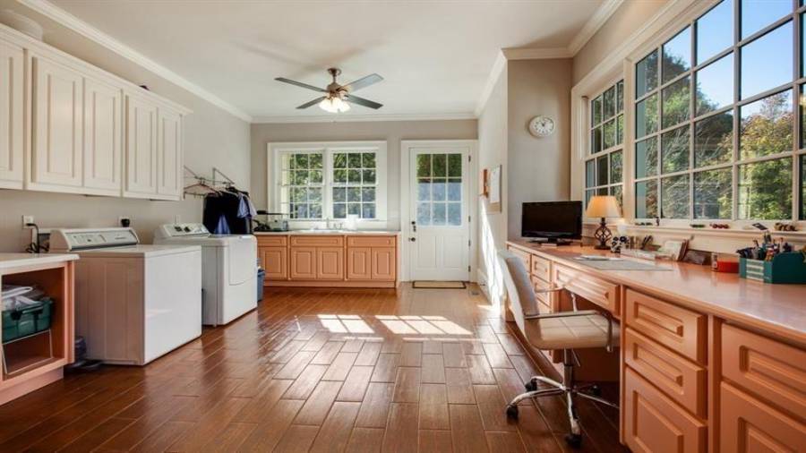 Main level laundry room & Office.